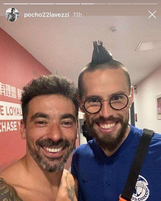 FOTO - Lavezzi ritrova Hamsik in Cina: "Sempre un piacere vederti, ti voglio bene!"