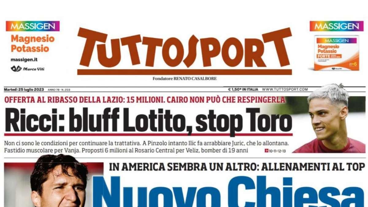 PRIMA PAGINA - Tuttosport: “Nuovo Chiesa. Juve in mano”