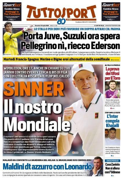 Calciomercato Juventus, Tuttosport: "Suzuki ora spera, Pellegrino nì, riecco Ederson"