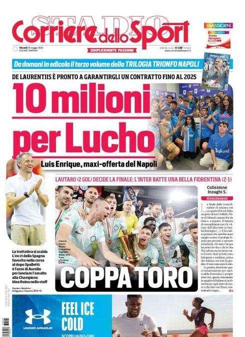 PRIMA PAGINA - CdS Campania: "10 milioni per Lucho"