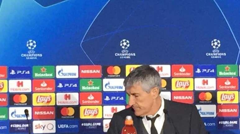 Setien in conferenza: "Grande Napoli, il risultato è ottimo per noi. Al Camp Nou non potranno difendere!"