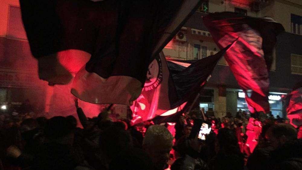 FOTO TN - Corteo ultrà all'esterno del San Paolo: "Liberi di tifare", "Le vostre fottute multe..."