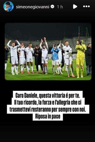 Simeone dedica la vittoria al piccolo Daniele: "La tua forza e allegria saranno sempre con noi"