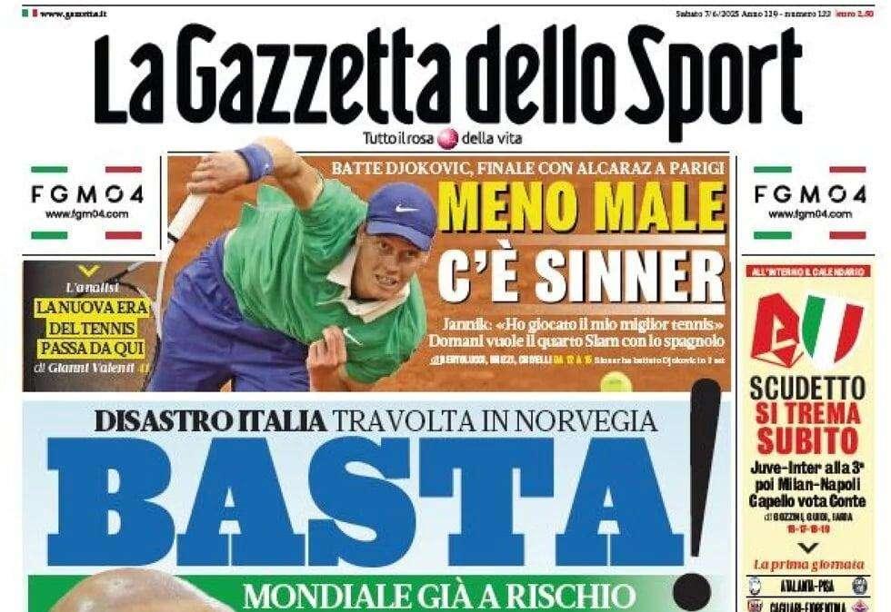 Disastro Italia, Gazzetta dello Sport: "Basta! Spalletti sotto accusa"