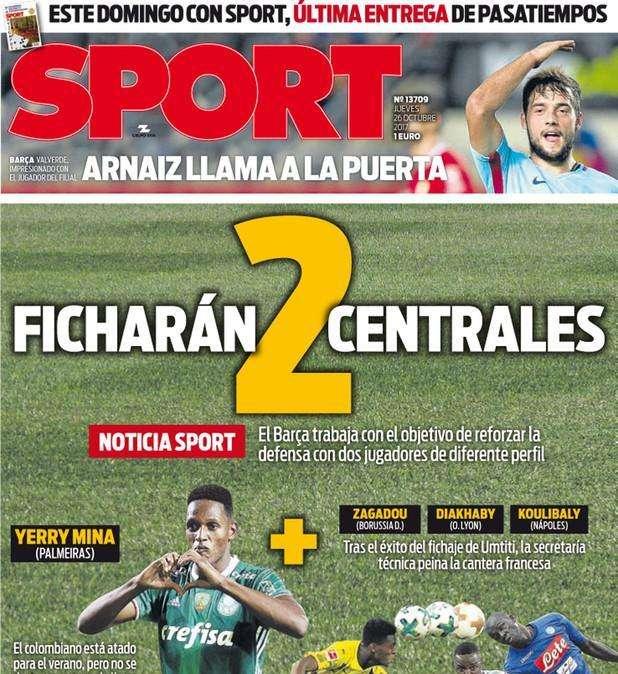 FOTO - Sport in prima pagina: "Koulibaly nella lista del Barcellona". ADL sparerà alto: almeno 50mln