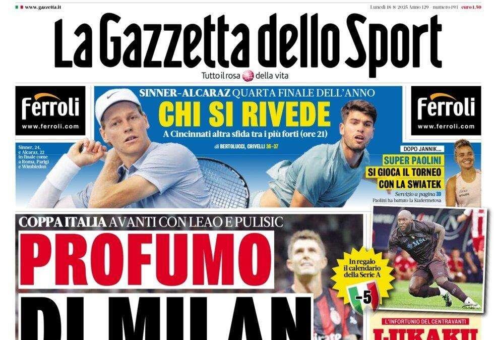 Gazzetta dello Sport: "Lukaku, che guaio! Il Napoli torna sul mercato"