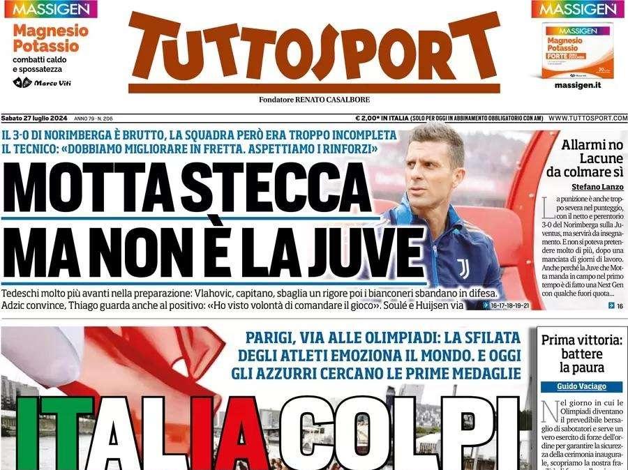 Tuttosport: "Motta stecca, ma non è la Juve"