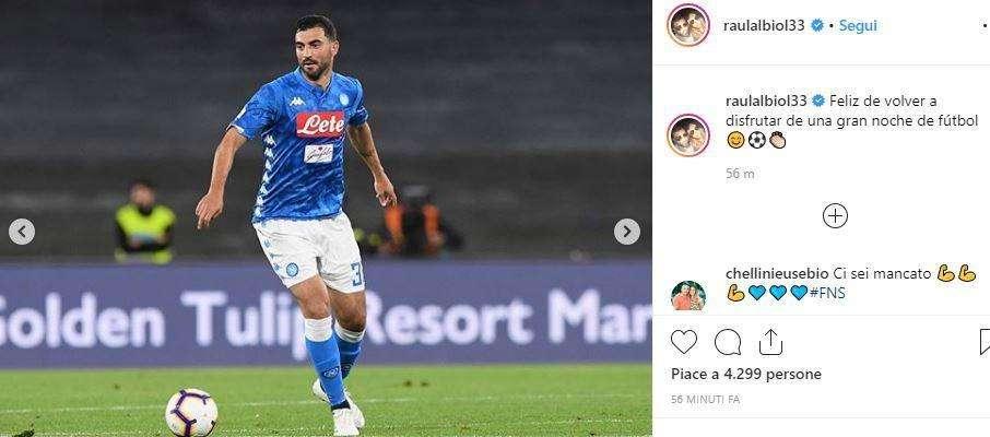 FOTO - Albiol sui social: "Felice di tornare a godere di una gran notte di calcio!"