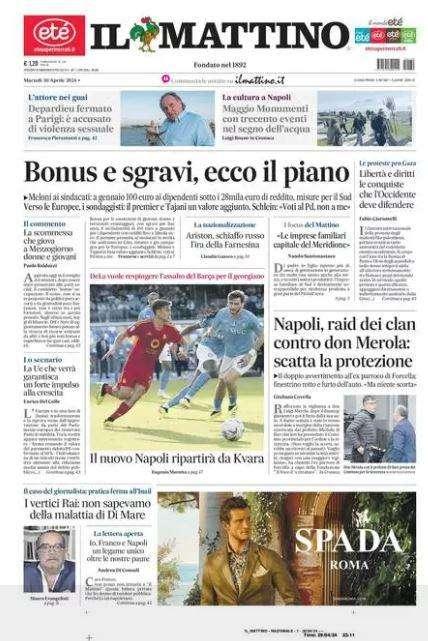 PRIMA PAGINA - Il Mattino: "Il nuovo Napoli ripartirà da Kvara"
