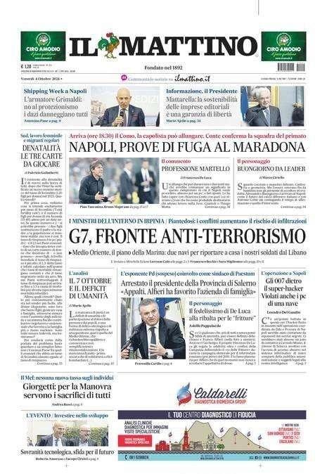 Il Mattino: "Napoli, prove di fuga al Maradona"