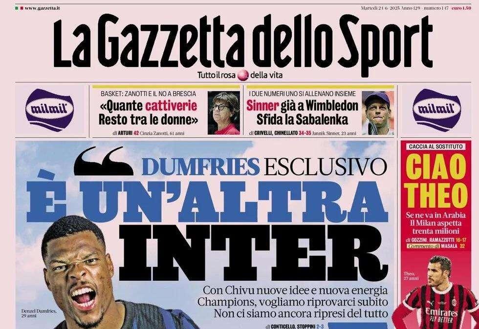 Gazzetta dello Sport: "Ciao Theo: se ne va in Arabia. Il Milan aspetta 30 milioni"