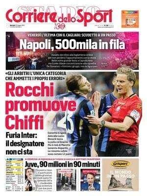 Corriere dello Sport: "Napoli, 500 mila in fila. Scudetto a un passo"