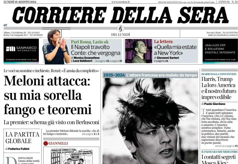 Corsera: "Il Napoli travolto, Conte: che vergogna"