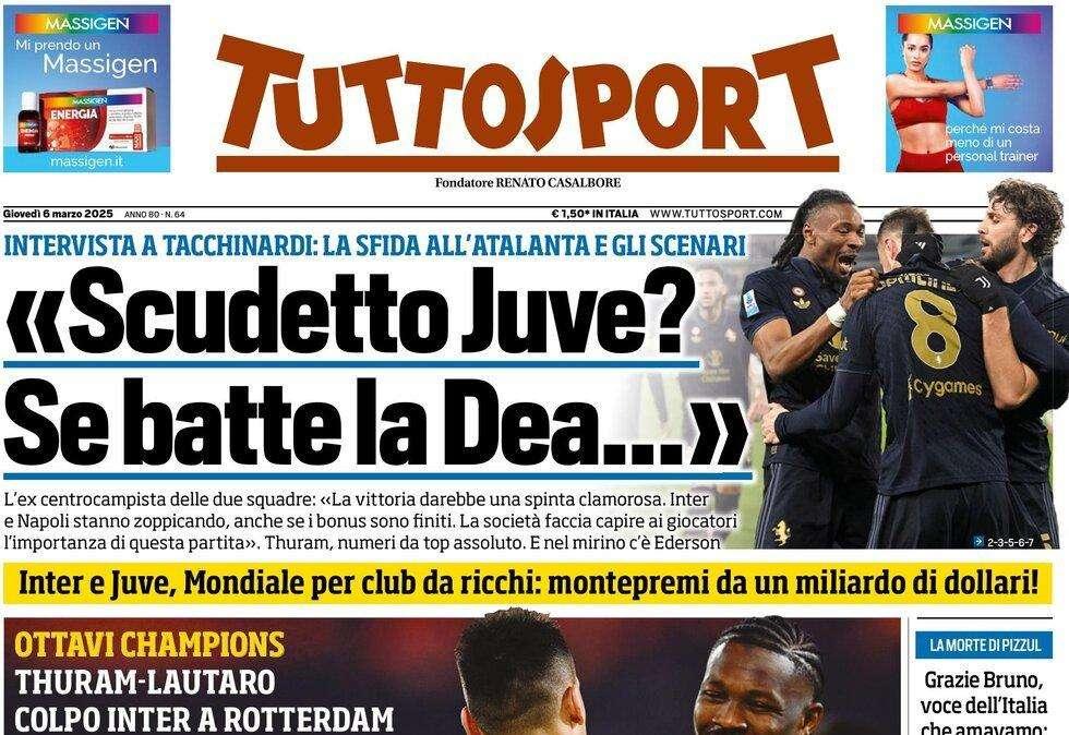 Tuttosport: "L'Italia che resiste: colpo Inter a Rotterdam"