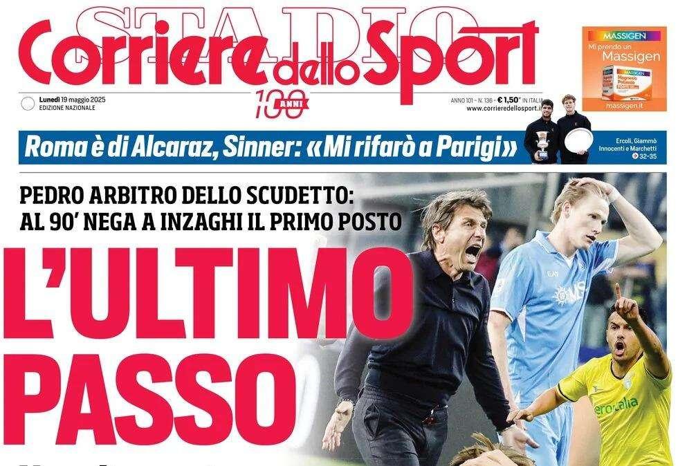 Cds: "L'ultimo passo. Napoli campione se batte il Cagliari"