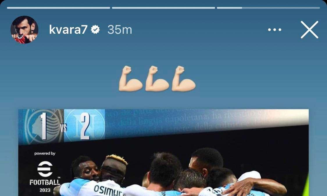 FOTO - Kvara esulta per la vittoria: il post del 77 su Instagram