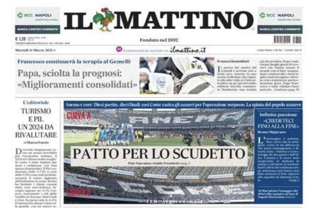Il Mattino: "Patto per lo scudetto"