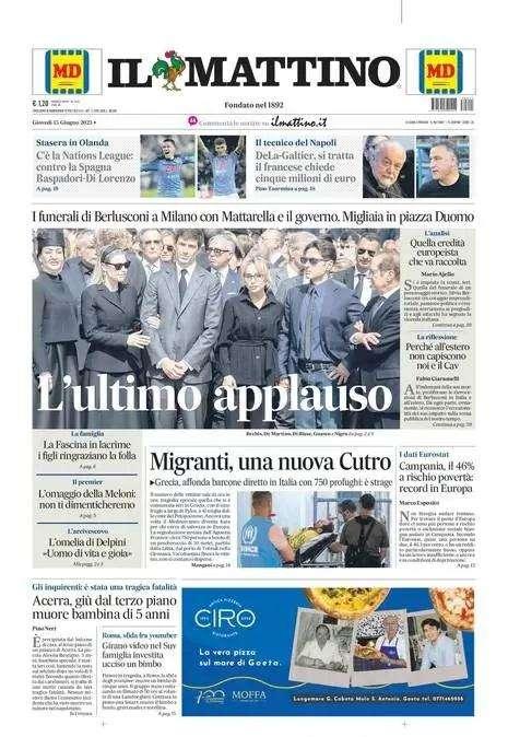 PRIMA PAGINA - Il Mattino: "ADL-Galtier, si tratta: il francese vuole 5 milioni di euro"