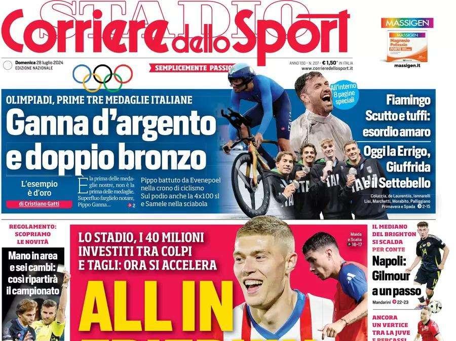 Corriere dello Sport titola: "Napoli, Gilmour a un passo"