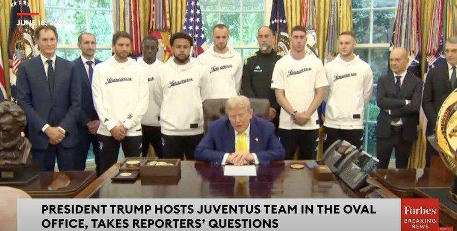 Juventus da Trump alla Casa Bianca: presenti anche Elkann ed Infantino