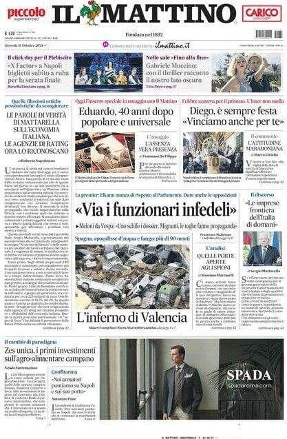 Il Mattino: "Diego, è sempre festa 'Vinciamo anche per te'"
