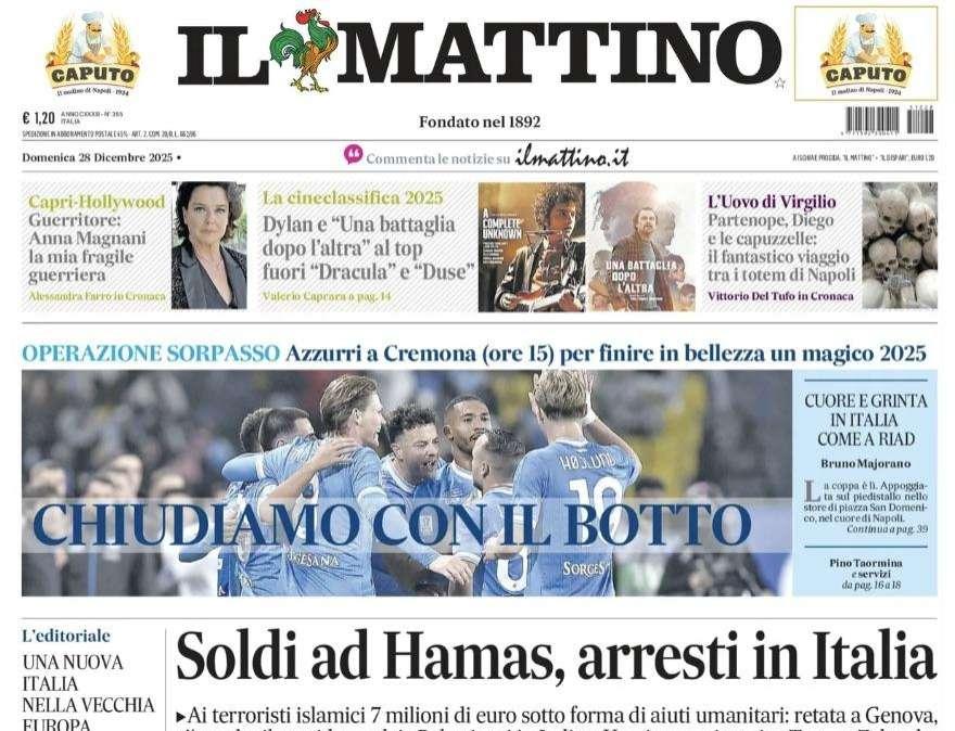 Il Mattino: "Chiudiamo con il botto"