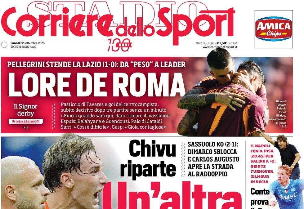Corriere dello Sport: "Conte prova l'allungo sulla Juve"