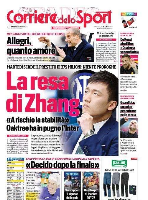 Corriere dello Sport: "Gasp porta la Dea in Champions: il Napoli lo aspetta"