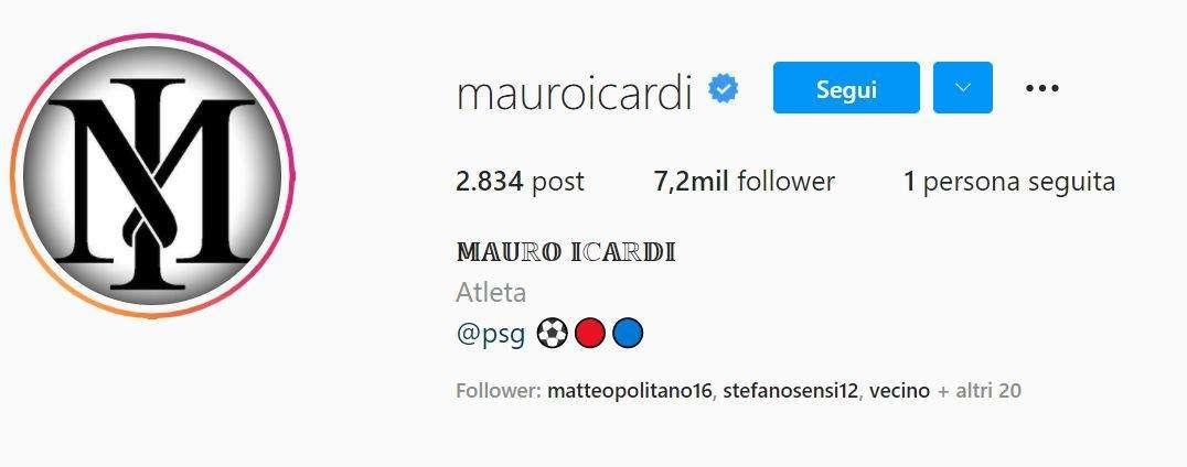 FOTO - Icardi fa discutere: sui social non segue più nessuno, solo Wanda Nara 