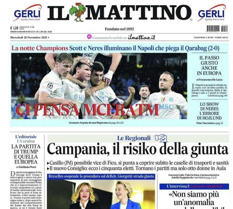 Il Mattino: "Ci pensa McFratm"