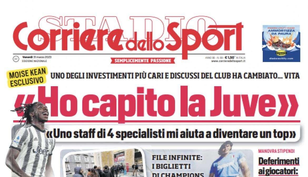 PRIMA PAGINA - Corriere dello Sport: “Napoli, febbre d’amore”