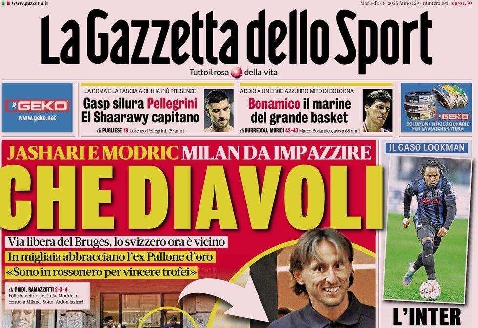 Gazzetta dello Sport: "Gutierrez per Conte. Miretti, sale l'offerta"