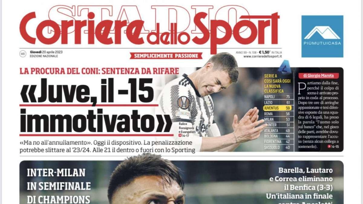 PRIMA PAGINA - Corriere dello Sport: "Derboom"