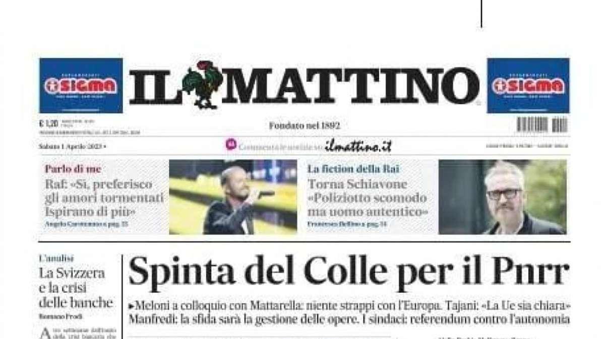 PRIMA PAGINA - Il Mattino: "Raspadori e Cholito, a voi il gol"
