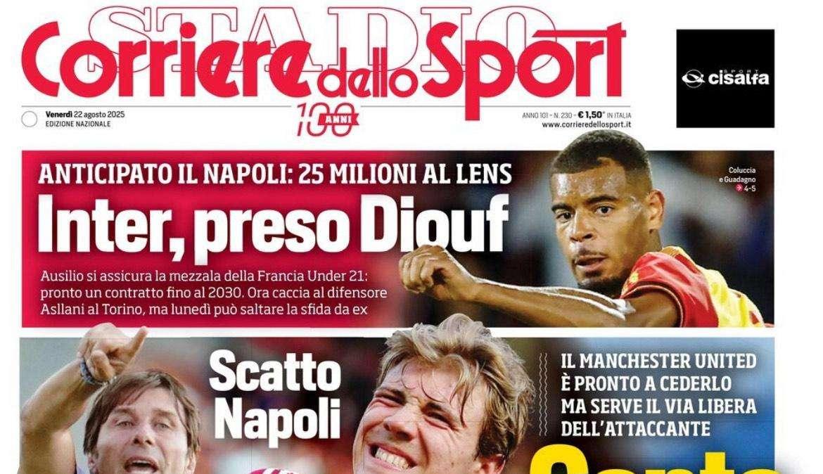 Corriere dello Sport: "Conte vuole il sì di Hojlund"