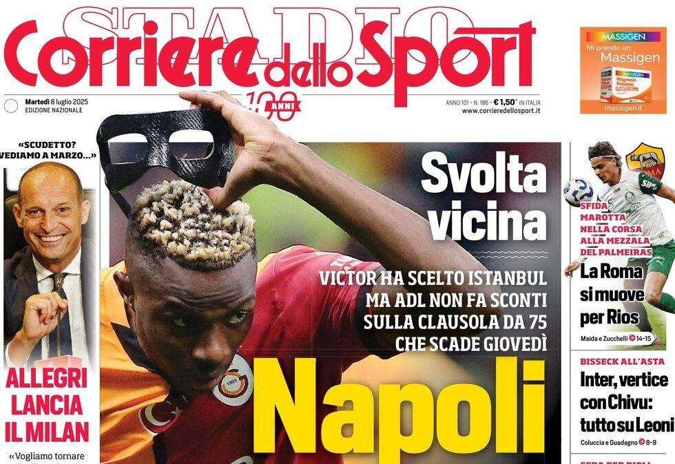 Corriere dello Sport: "Napoli liberato: Osimhen-Gala, svolta vicina"