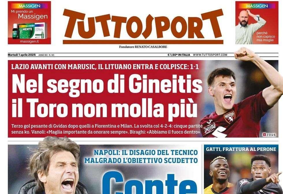 Tuttosport: "Conte agita tutti. Il disagio del tecnico"