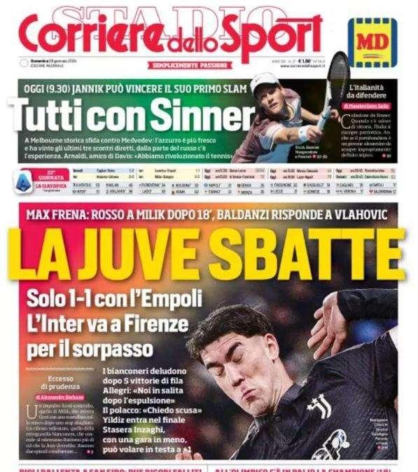 PRIMA PAGINA - Cds: "Lazio-Napoli è uno spareggio: out Zielinski"