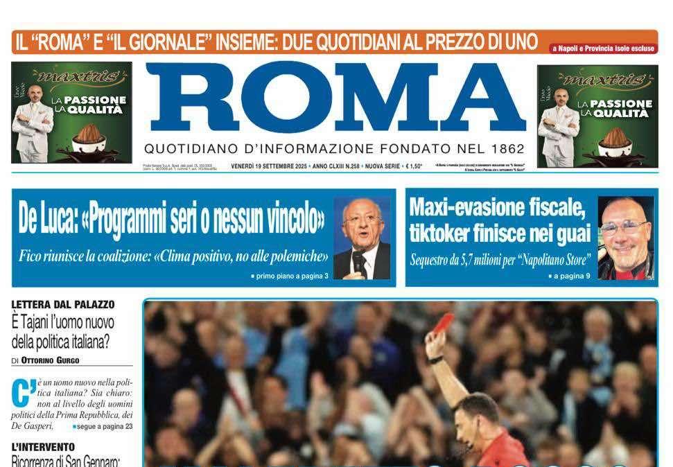 Il Roma: "Maledetto rosso"