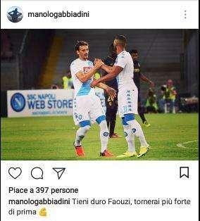 FOTO - Gabbiadini non dimentica l'ex compagno Ghoulam: "Tieni duro, tornerai più forte di prima"