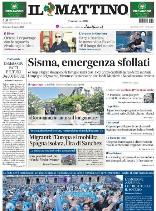 Festa Centenario, Il Mattino titola: "Napoli, la passione fa 100"