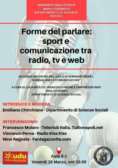 Sport, Giornalismo e Comunicazione alla Federico II. Tuttonapoli tra i relatori con gli studenti