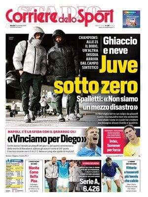 Corriere dello Sport: "Conte, vinciamo per Diego. E conferma il 3-4-2-1"