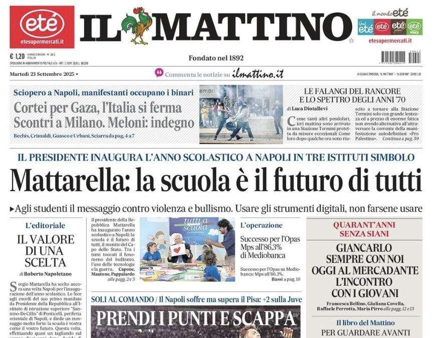Il Mattino: "Prendi i punti e scappa"