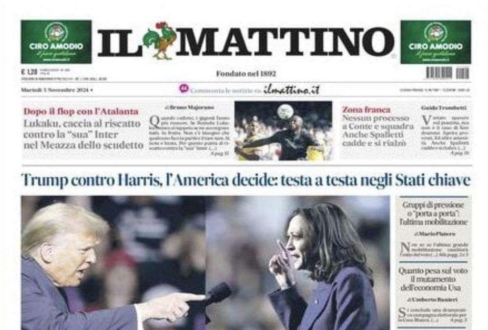 Il Mattino: "Lukaku, caccia al riscatto contro la "sua" Inter"