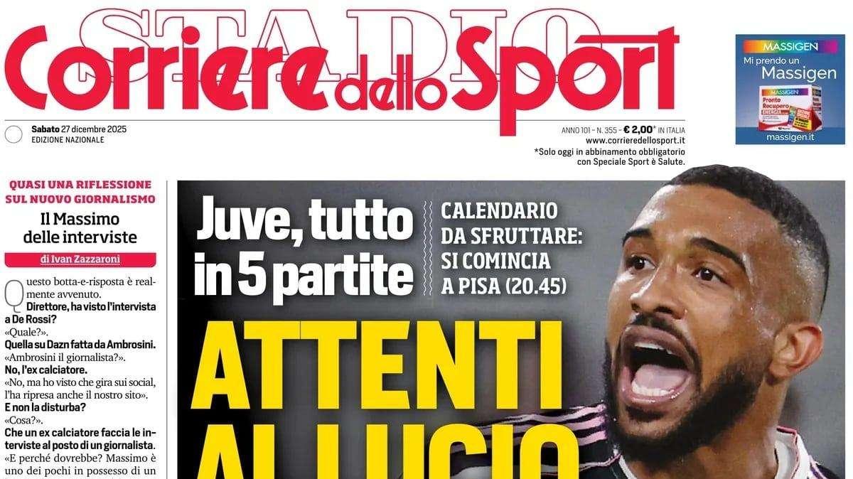 Corriere dello Sport: "Attenti al Lucio. Napoli, l'oro di Aurelio...."