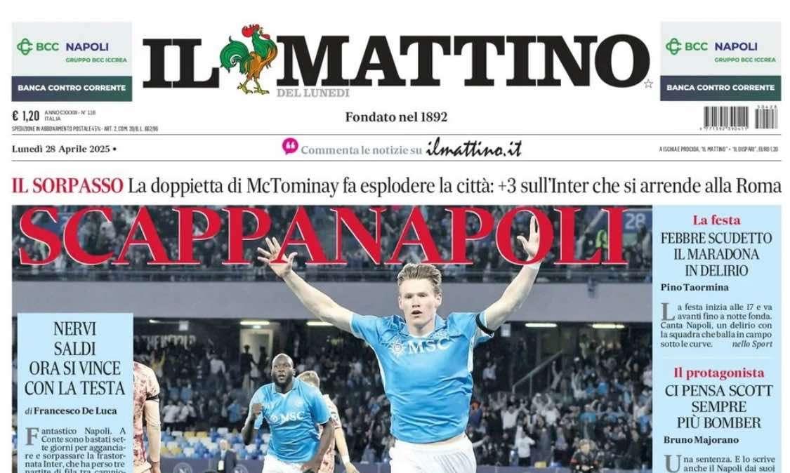 Il Mattino: "ScappaNapoli"