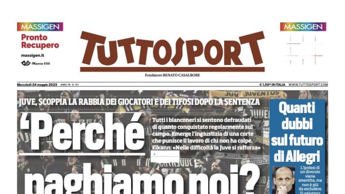 PRIMA PAGINA - Tuttosport: "Perché paghiamo noi?"