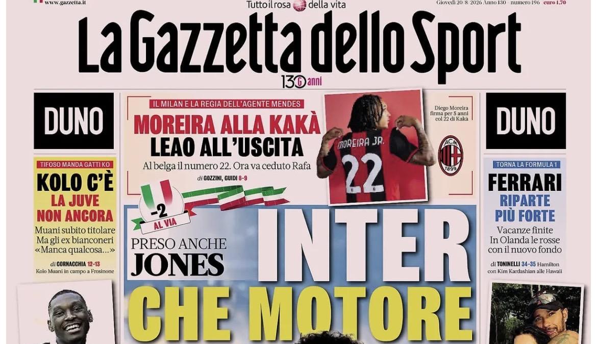 Inter prende anche Jones, Gazzetta: "Che motore, super-centrocampo"