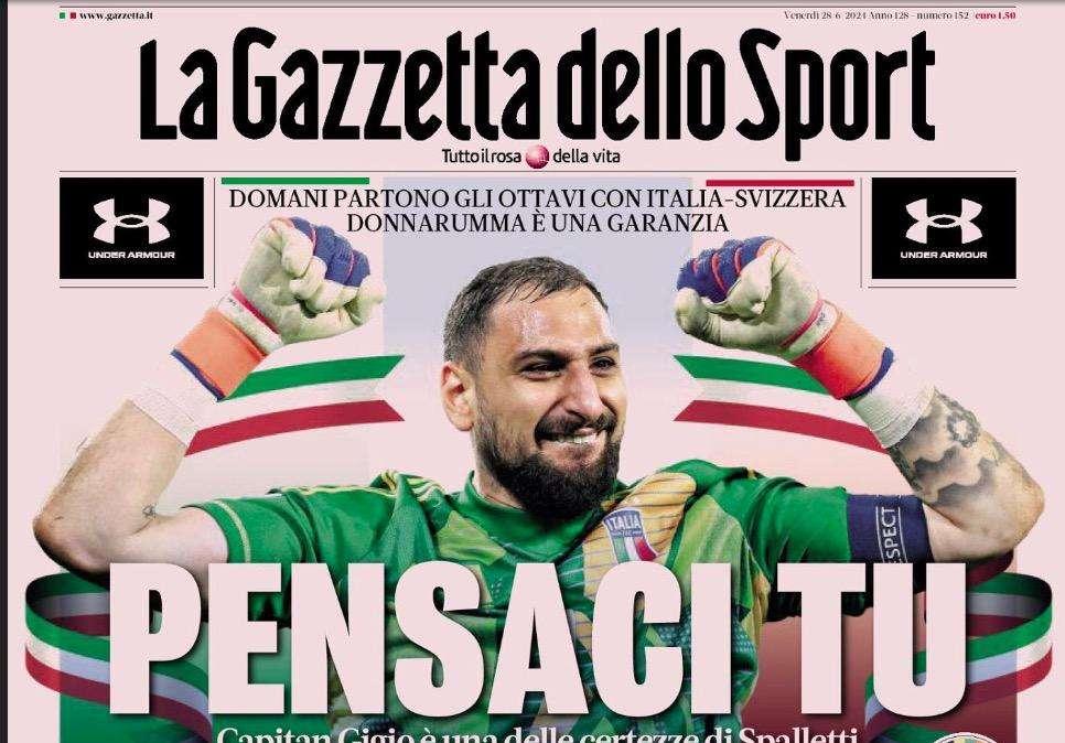 Gazzetta dello Sport: "Gigio, pensaci tu. Milan, Lukaku più Abraham"